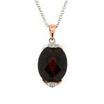 Prima 14k Two Tone Gemstone Pendant