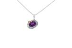 Prima 14k Two Tone  Gemstone Pendant