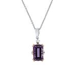 Prima 14k Two Tone  Gemstone Pendant