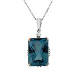 Prima 14k Two Tone  Gemstone  Pendant