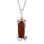 Prima 14k White And Rose Gold Gemstone Pendant