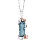 Prima 14k White And Rose Gold Gemstone Pendant