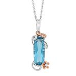 Prima 14k White And Rose Gold Gemstone Pendant