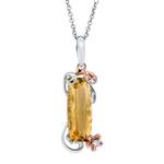 Prima 14k White And Rose Gold Gemstone Pendant