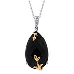 Prima 14k White And Rose Gold  Gemstone Pendant