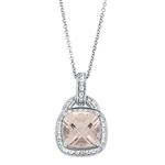 Prima 14k White Gemstone Pendant