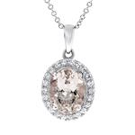 Prima 14k White Gemstone Pendant