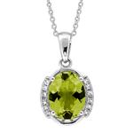 Prima 14k White Gemstone Pendant