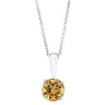 Prima 14k White Gemstone Pendant