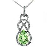 Prima 14k White Gemstone Pendant