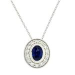 Prima 14k White Gemstone Pendant