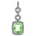 Prima 14k White Gemstone Pendant