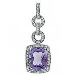 Prima 14k White Gemstone Pendant