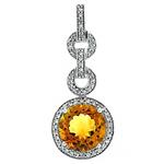 Prima 14k White Gemstone Pendant