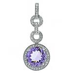 Prima 14k White Gemstone Pendant