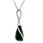 Prima 14k White Gemstone Pendant