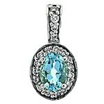 Prima 14k White Gemstone Pendant