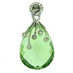 Prima 14k White Gemstone Pendant