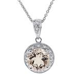 Prima 14k White Gemstone Pendant