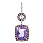 Prima 14k White Gemstone Pendant