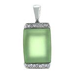 Prima 14k White  Gemstone  Pendant