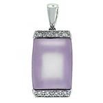 Prima 14k White Gemstone Pendant