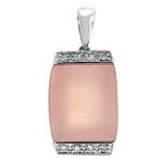 Prima 14k White Gemstone Pendant