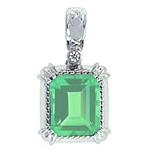 Prima 14k White Gemstone Pendant