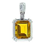 Prima 14k White Gemstone Pendant