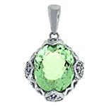 Prima 14k White Gemstone Pendant