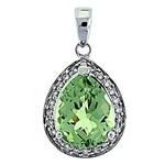 Prima 14k White Gemstone Pendant