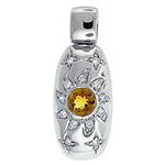 Prima 14k White Gemstone Pendant