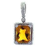 Prima 14k White Gemstone Pendant