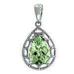 Prima 14k White  Gemstone Pendant