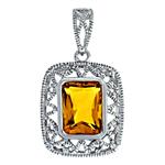 Prima 14k White Gemstone Pendant