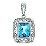 Prima 14k White Gemstone Pendant