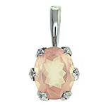 Prima 14k White Gemstone Pendant