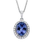 Prima 14k White Gold Gemstone Pendant