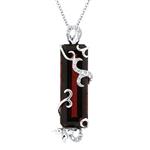 Prima 14k White Gold  Gemstone  Pendant