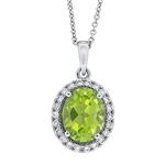 Prima 14k White Gold Gemstone Pendant