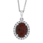 Prima 14k White Gold Gemstone Pendant