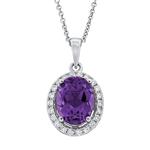 Prima 14k White Gold Gemstone Pendant