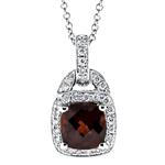 Prima 14k White Gold Gemstone Pendant