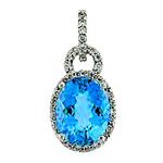 Prima 14k White Gold Gemstone Pendant