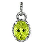 Prima 14k White Gold Gemstone Pendant