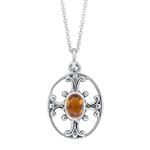 Prima 14k White Gold Gemstone Pendant