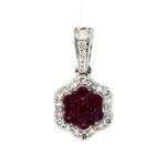 Prima 14k White Gold  Gemstone Pendant