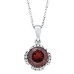 Prima 14k White Gold  Gemstone Pendant