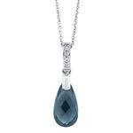 Prima 14k White Gold Gemstone Pendant