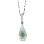 Prima 14k White Gold Gemstone Pendant